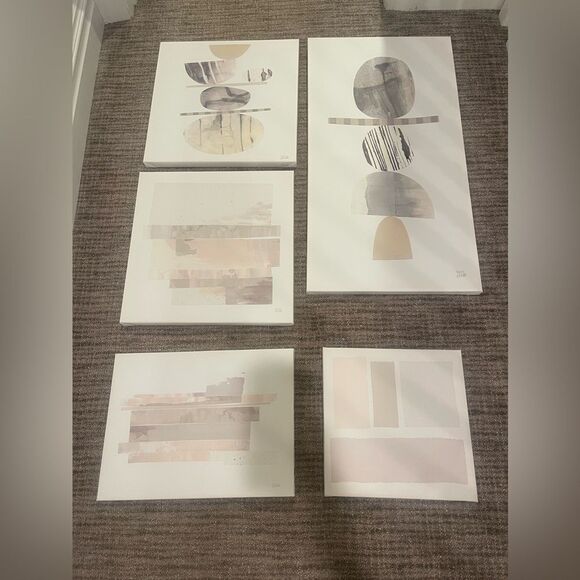 5 piece “Balance" Canvas Wall Art (new) - Picture 2 of 4